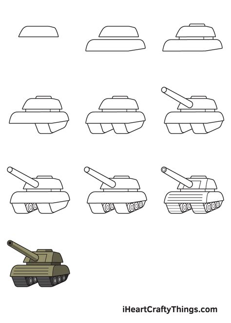 Tank drawing steps