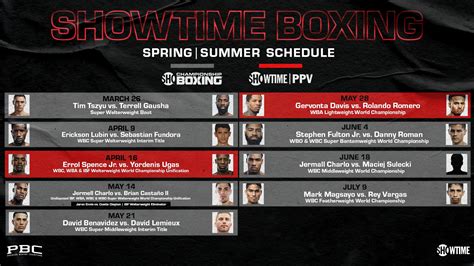 Tank Fight Schedule Preview