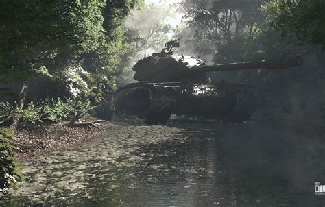 A tank in a forest, highlighting its ability to operate in difficult terrain