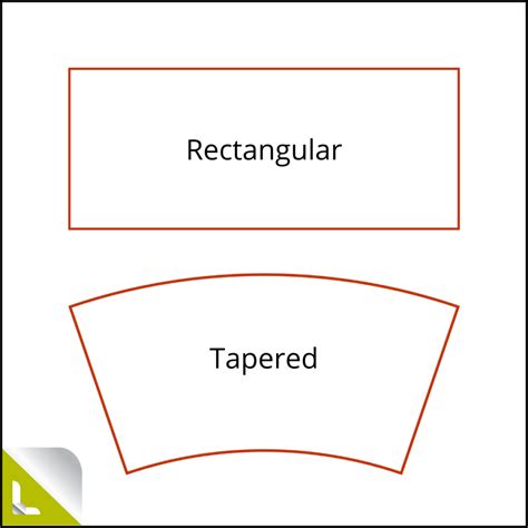 Tapered Container Label Template with Die-Cut Design