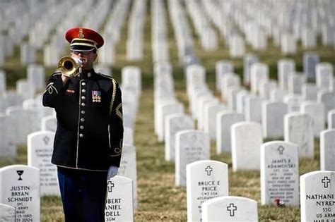 Taps at Military Funeral