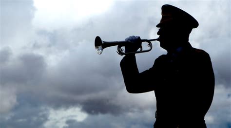 Taps played on a bugle