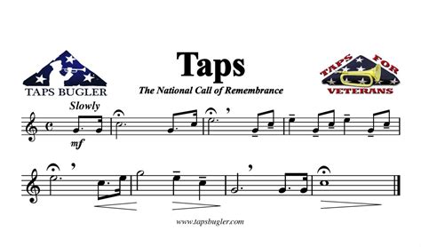 Taps musical notation