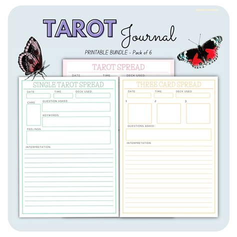 Tarot Journal Templates