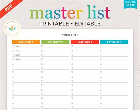 Task Categories Template