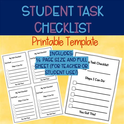 Task List Template for Students