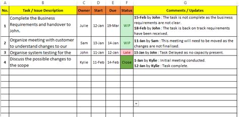 Task Management Template in Excel