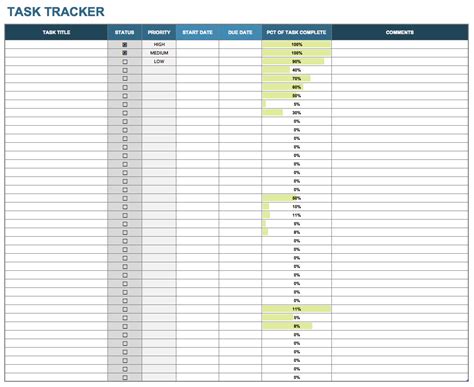 Task Tracker Template for Small Business