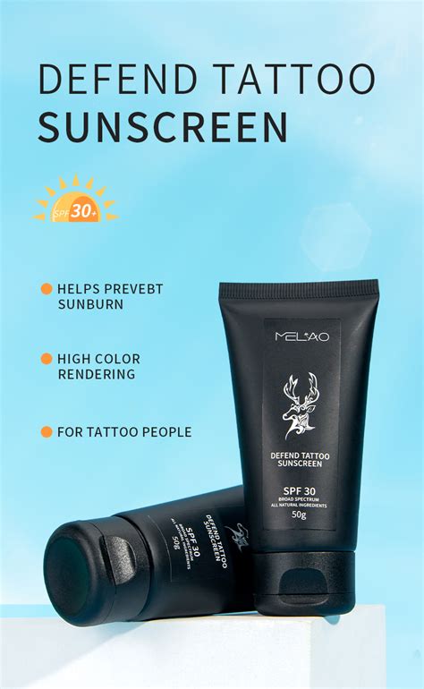 Tattoo aftercare sunscreen