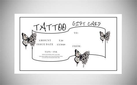 Tattoo Appointment Voucher Template Templates