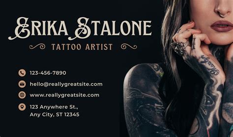 Tattoo artist business card ideas