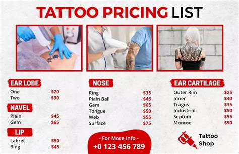 Tattoo Club Mesa Prices