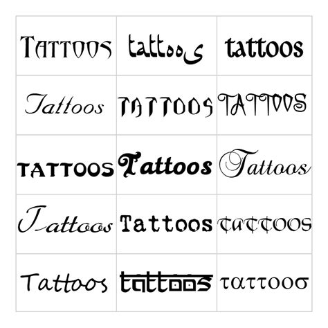 Tattoo Fonts Trends