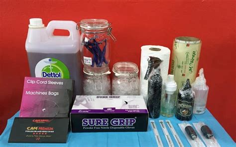 Tattoo hygiene and safety equipment