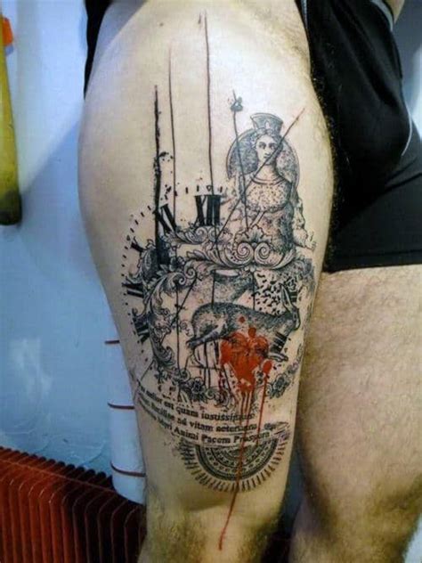 Tattoo ideas behind thigh for men