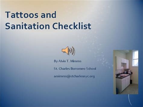 Tattoo sanitation