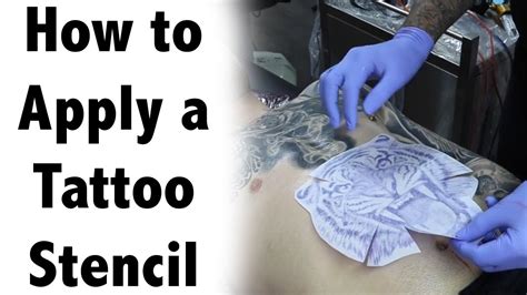 Applying tattoo stencils for precise designs