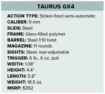 Taurus Gx4 Specifications