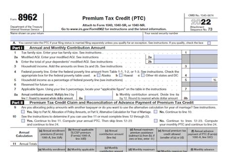 Tax Form 8962 PDF