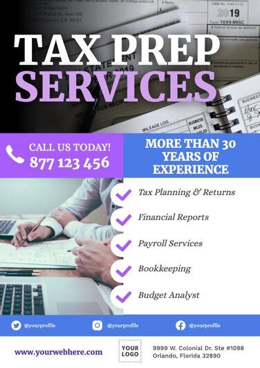 Tax Preparation Services Flyers Template