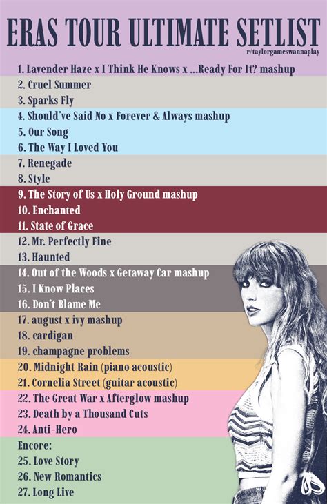 Taylor Swift 5 Eras Tour Setlist