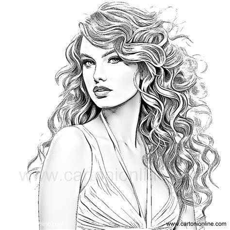 Taylor Swift Coloring Page 10