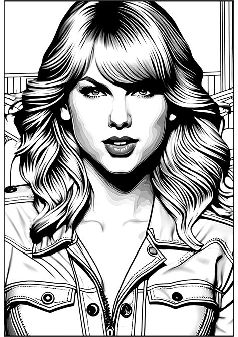 Taylor Swift Coloring Page 3