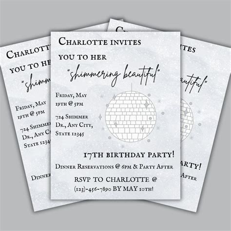 Taylor Swift-inspired invitation template with watercolor elements and earthy tones