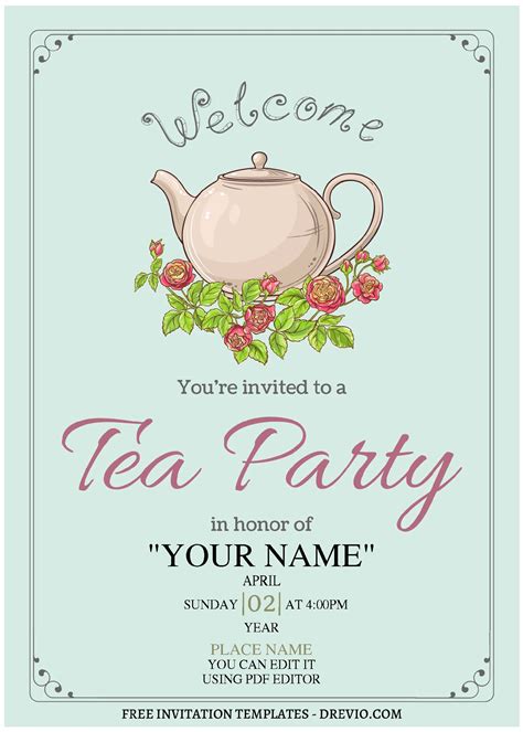 Tea for Two Printable Card