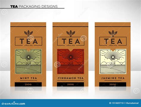 Tea packaging design template 1