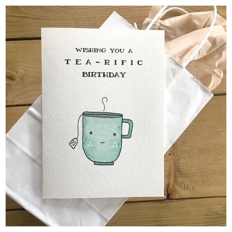 Tea-Themed Birthday Card