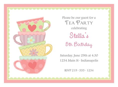 Tea-Themed Printable Card