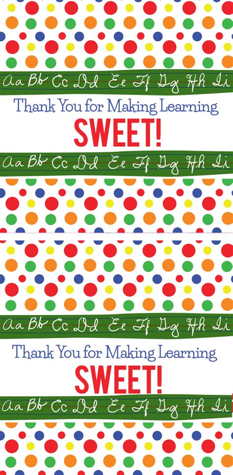 Free Teacher Appreciation Candy Bar Wrapper Printables