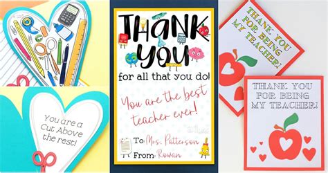 Teacher Appreciation Card Ideas