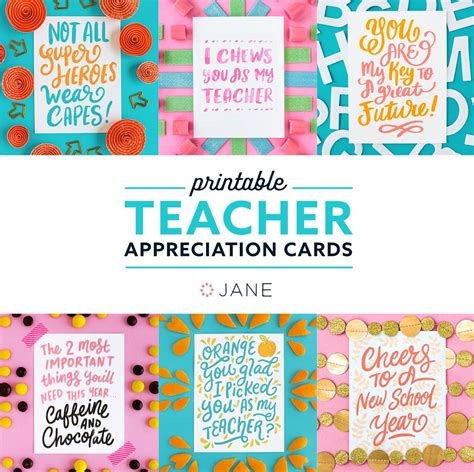 Teacher Appreciation Cards for Elementary