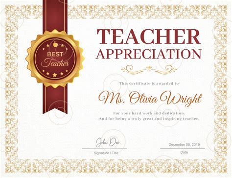 Teacher Appreciation Certificates Matter