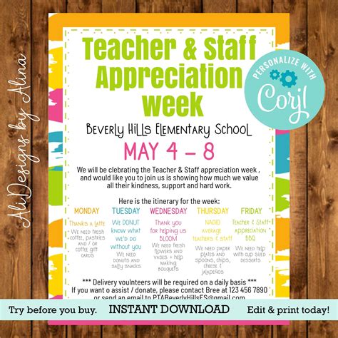 Teacher Appreciation Flyer Template 1