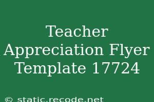 Teacher Appreciation Flyer Template 5