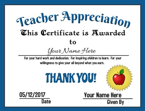 Teacher Appreciation Template 8