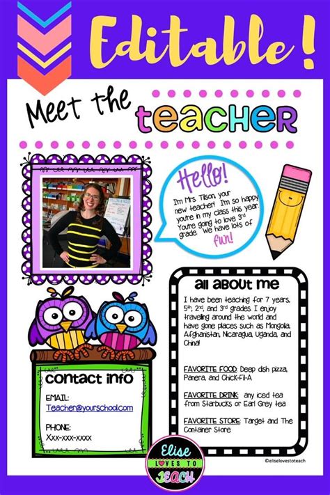 Teacher Bio Template 3