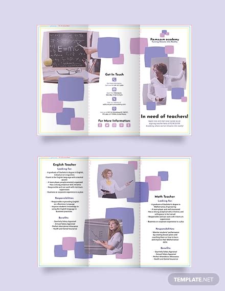 Teacher Brochure Template Designs