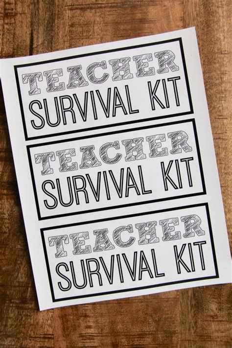 Teacher Emergency Stash Kit Printables