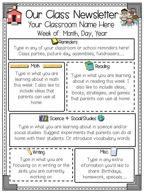 Teacher Newsletter Ideas