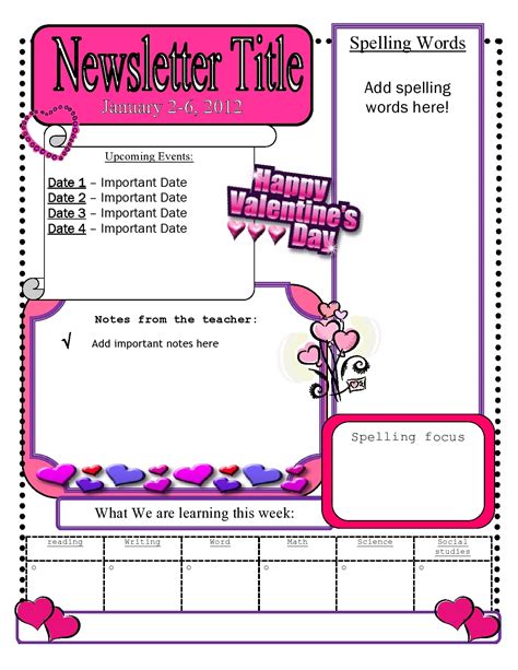 Teacher Newsletter Template 10