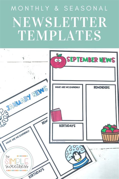 Example of a Teachers Pay Teachers Newsletter Template