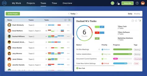 Team Management Software Example