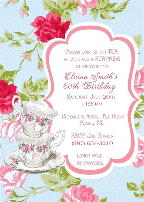 Tea Party Invitation Design