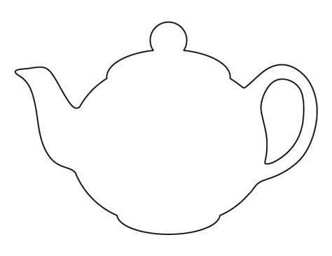 Teapot Template with Floral Patterns