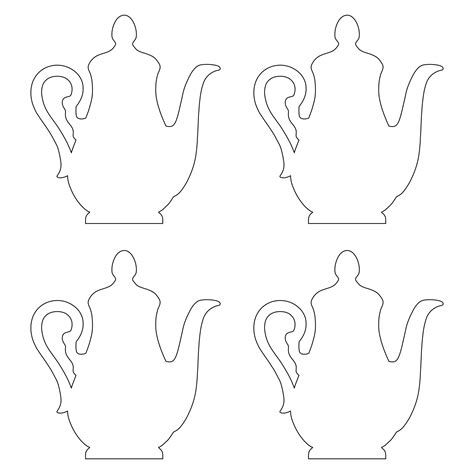 Teapot Templates with Geometric Patterns