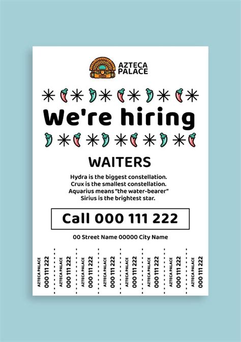 Tear Off Flyer Template Marketing